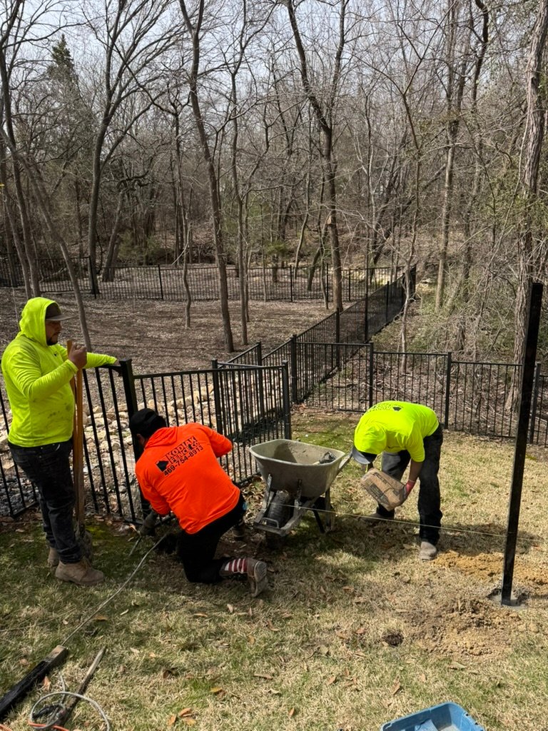 Professional fence installation crew in McKinney TX