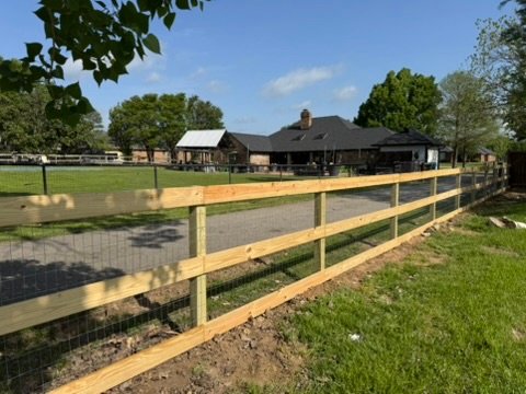 Ranch style fence in Carrollton
