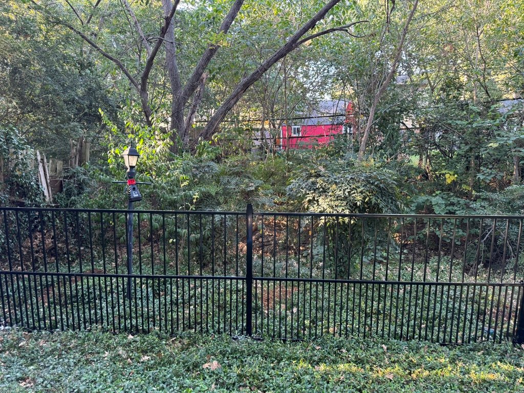 Steel fence with puppy pickets in Irving