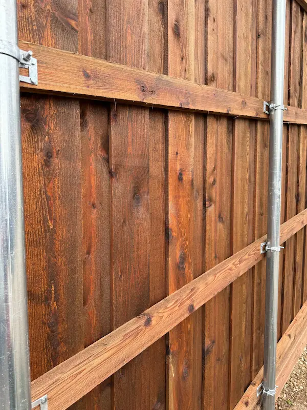 wood fence installation rails